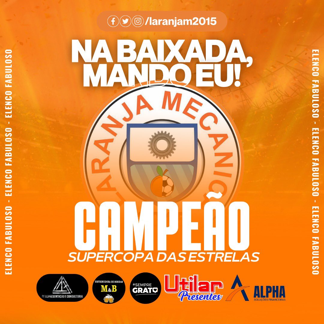 BOA NOITE!!!!!!!!

Aprendam: na Baixada, o 🍊 é 01 🏆

Quem veio contra, obrigado! Nos fizeram muito feliz 🤑

40°🏆 conquistado com sucesso!