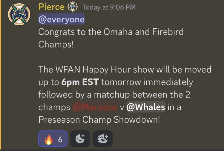 WFAN returns and the Preseason Cup Final right after??? 

We must be dreaming