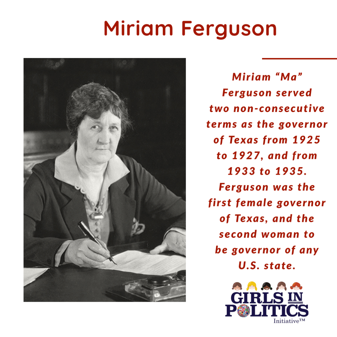 Girls In Politics Initiative On Twitter Miriam Ma Ferguson Served girls-in-politics-initiative-on-twitter-miriam-ma-ferguson-served