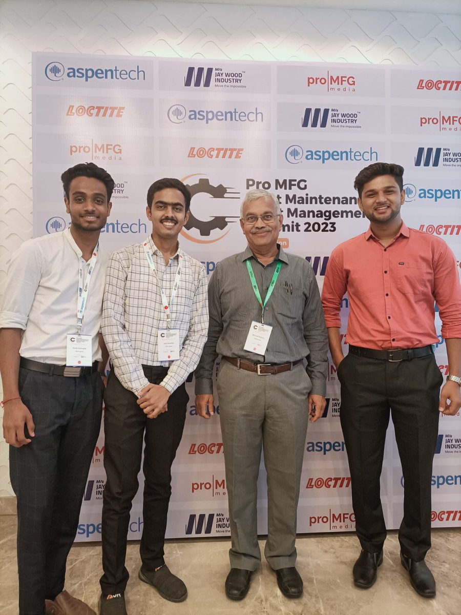 AIM_Club23's tweet photo. The A.I.M. Club ๐ค members recently attended the manufacturing summit - Plant maintenance and Asset Management Summit 2023, organized by ProMFG media scheduled on 23rd of June, 2023.
The key points conferred about were: ( A thread ๐งต๐๐ป)
#Summit #AIMclub #club https://t.co/qmruMTRRW4
