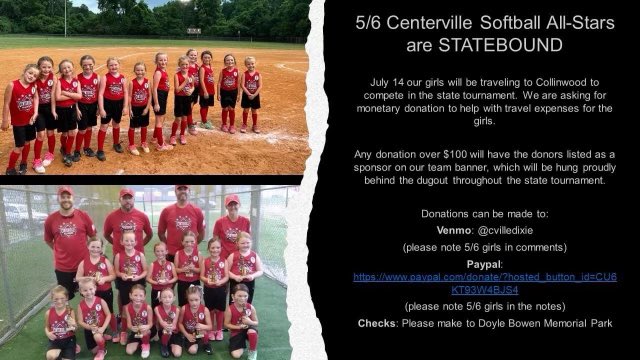 Please help send my daughter’s softball team to the state tournament! Anything helps! paypal.com/donate/?hosted…