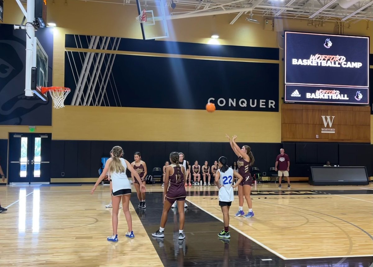 Enjoyed some great competition at the Wofford Team Camp. Thanks for the hospitality @Wofford_WBB #ConquerandPrevail #together @WoodruffLadyGBB