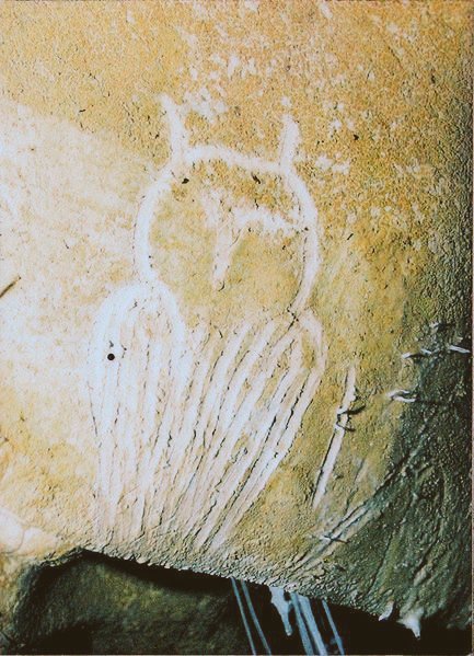 Engraving of an owl.

Chauvet Cave - France.
It seems strange to see this powerful depiction of an owl knowing it dates back to over 32,400 years ago.