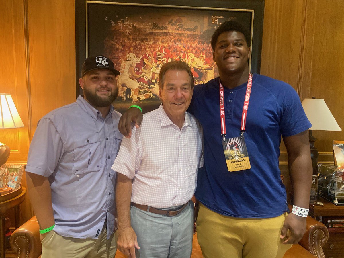 imjustzion94's tweet photo. Great day at camp @AlabamaFTBL 
And blessed to receive a offer from Coach Saban, @CoachHutzler and @freddierch8
@CoachQuick1 @LufkinRecruit @coachgquick16 @CoachShaqLP @CoachLambino https://t.co/vqiq27mnfp