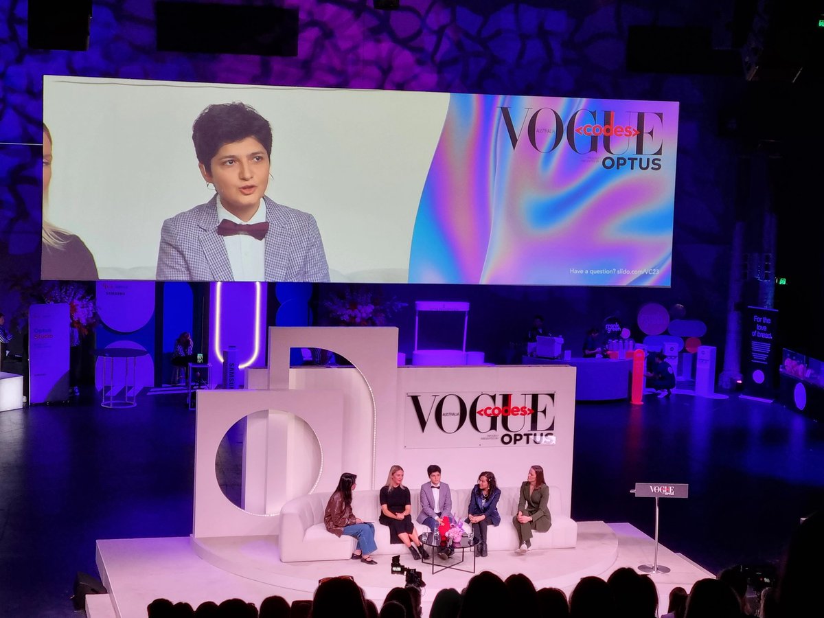 leilakhanjani's tweet photo. Delighted to attend #VogueCodes Summit 2023 & hear from some of brightest change makers about
the translation of research & #innovation into the real world!
#Changeforgood #WomenInLeadersip
#ChangingTheNarrative #GenderDiversityInSTEM
@vogueaustralia https://t.co/KqLLSxClXH