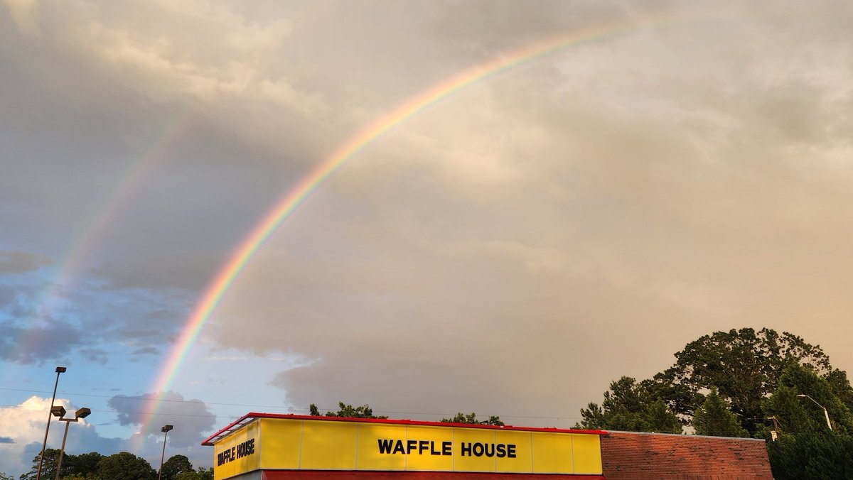 @WaffleHouse look what pot of Gold i found at the end of a double rainbow :) #fuquayvarina #wafflehouse