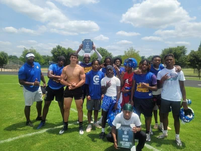 Juneteenth 7 on 7 mixer at Star Spencer. We took home some hardware.
