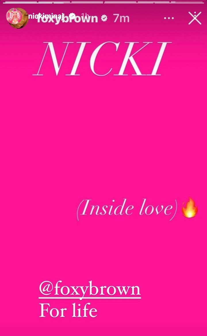 KITE on Twitter: "foxy brown showing love to nicki minaj & maliibu