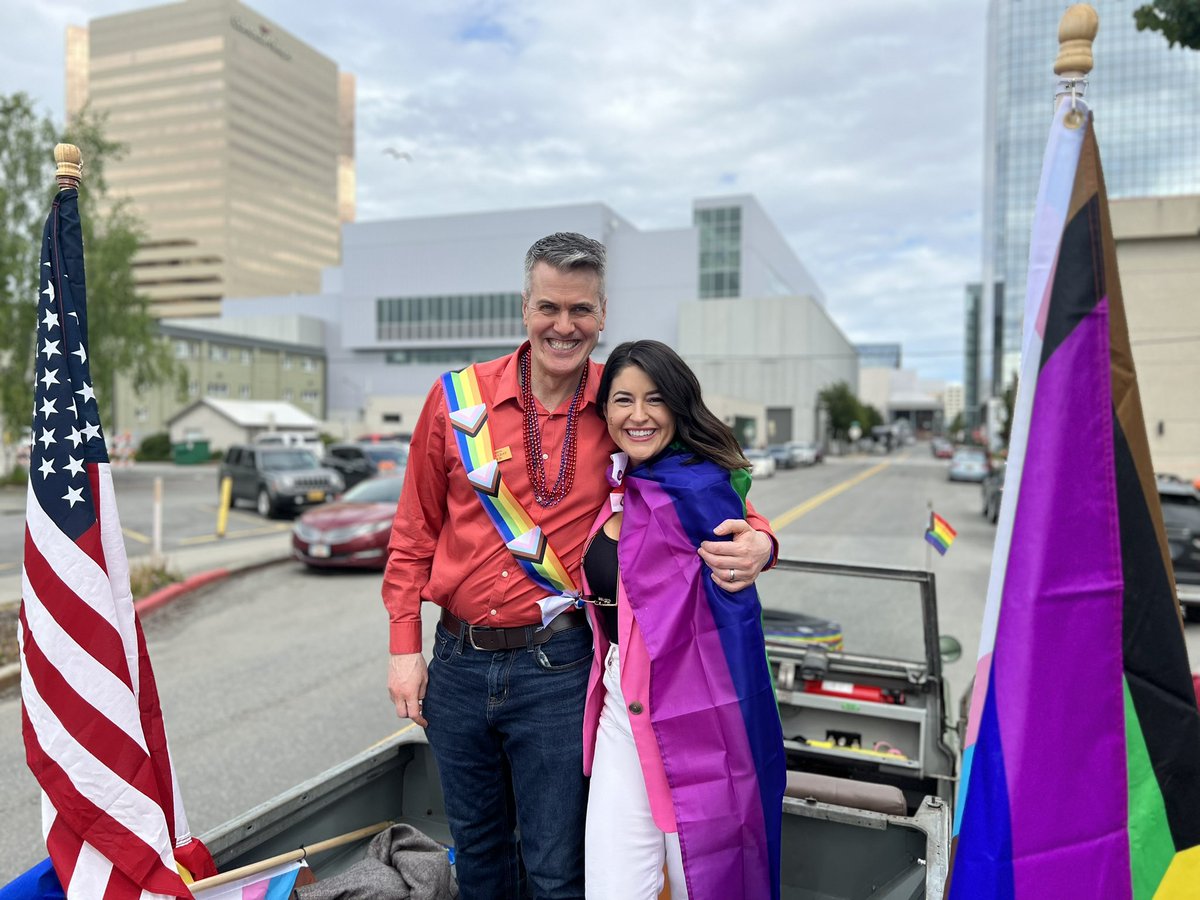 rep_jennie's tweet photo. Had so much fun being co-Grand Marshall of Anchorage pride parade today with @rep_gray! 🏳️‍🌈 https://t.co/xrebozKAIl