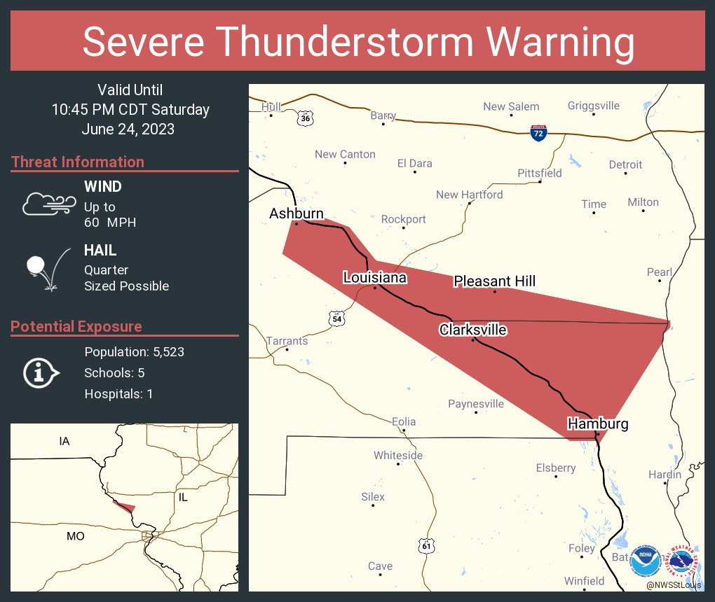 NWS Severe Tstorm on Twitter "Severe Thunderstorm Warning including