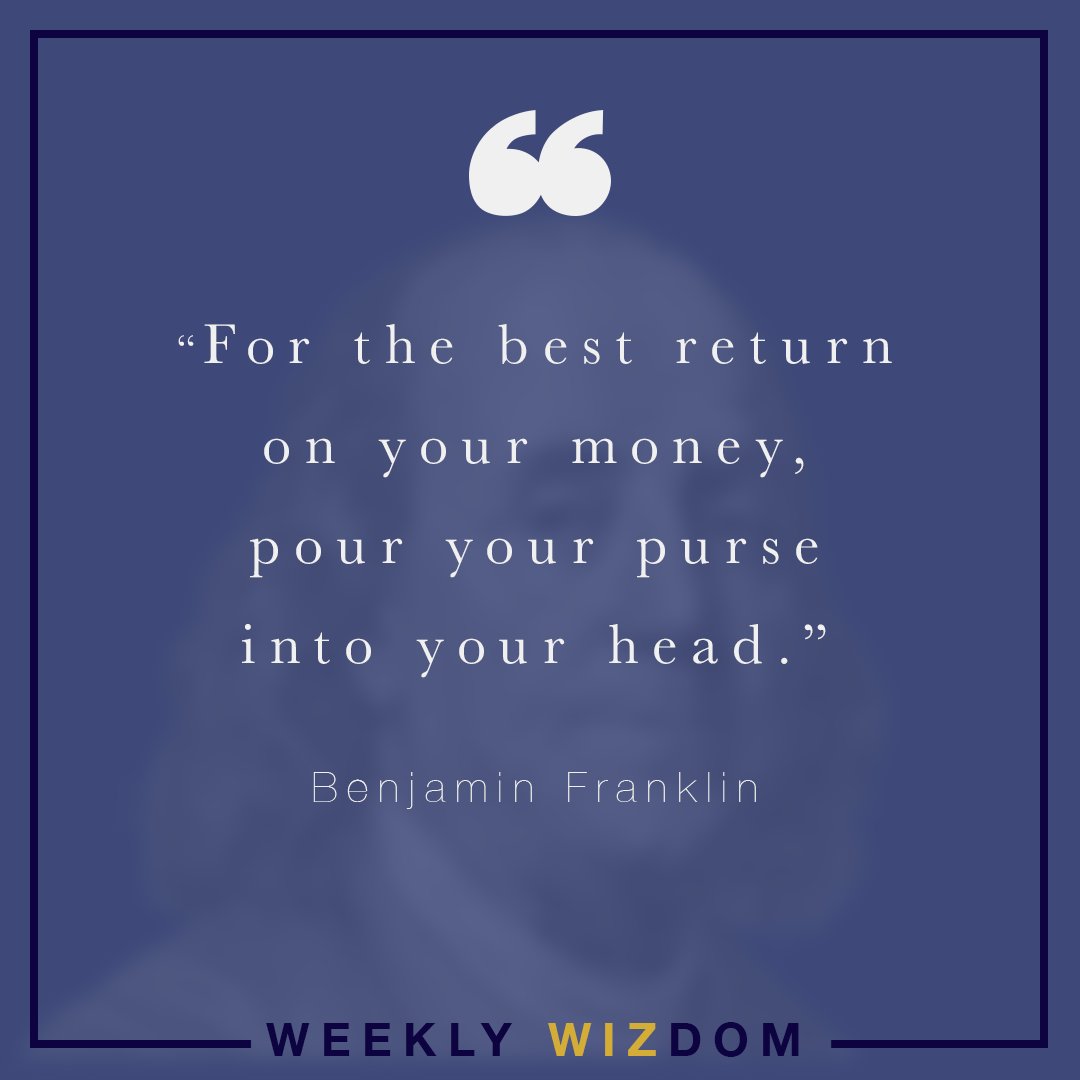 WeeklyWizdom's tweet photo. Invest in yourself.

We'll help you learn so you can earn... https://t.co/S8H3cDjdP8