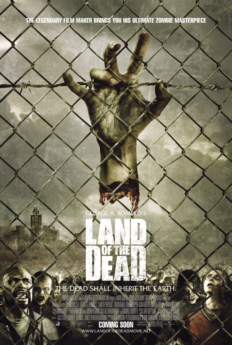 FilmNewsNos's tweet photo. 🎬MOVIE HISTORY: 18 years ago today, June 24, 2005, the movie ‘Land of the Dead’ opened in theaters!
#SimonBaker #JohnLeguizamo #DennisHopper #AsiaArgento #RobertJoy #EugeneClark #JoanneBoland #TonyNappo #JenniferBaxter #BoydBanks @THETomSavini #JasminGeljo #PedroMiguelArce https://t.co/XjxdOeDDnX