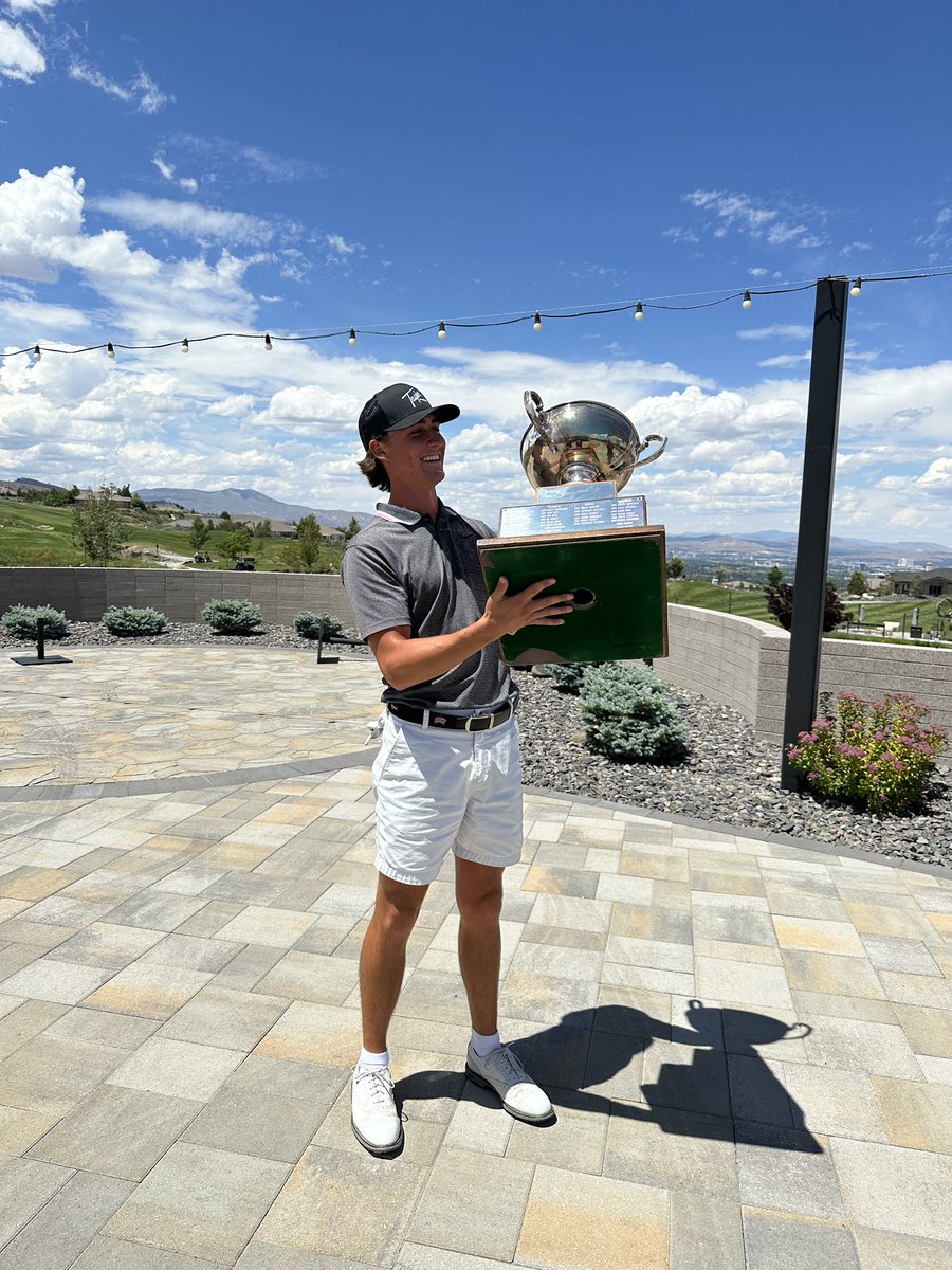 Former Cougar <a href="/ben_sawaia/">ben sawaia</a> (2020) and <a href="/UNLVGolf/">UNLV Men's Golf</a> rising senior is the ‘23 Nevada State Amateur Champion with rounds of 66/72/66 (bogey free final round!) 
Congrats Ben🏆
#GoCougs
#GoRebs
#RebelFinish
<a href="/GolfArrowCreek/">ArrowCreek CC & Golf</a>