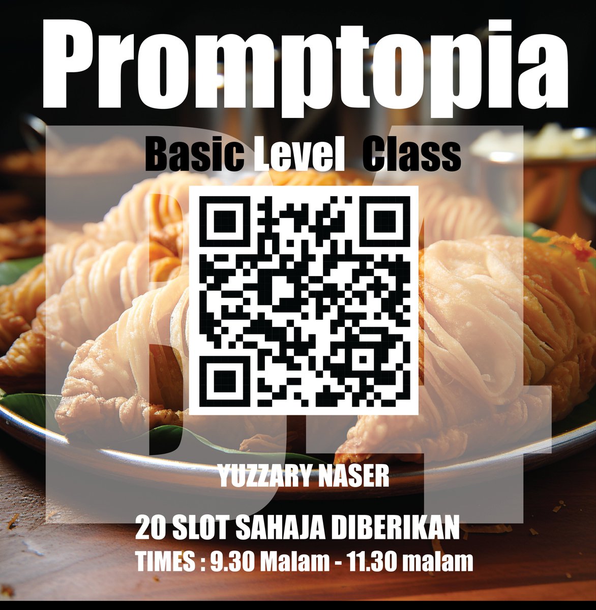 Assalamualaikum wbt dan selamat pagi kepada semua rakan-rakan. Baiklah hari ni Kelas Promptopia Basic Level Class Batch 4 telah dibuka. Didalam kelas ini akan diajar cara teknik prompt, jenis jenis AI generative tool dan teknik Prompt Table.