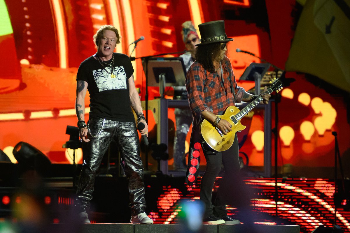 TheAFDPodcast's tweet photo. Great show from #GunsNRoses at #Glastonbury2023.

(Photos by Leon Neal/Getty Images) #glastonbury https://t.co/J3Rcok8RMH
