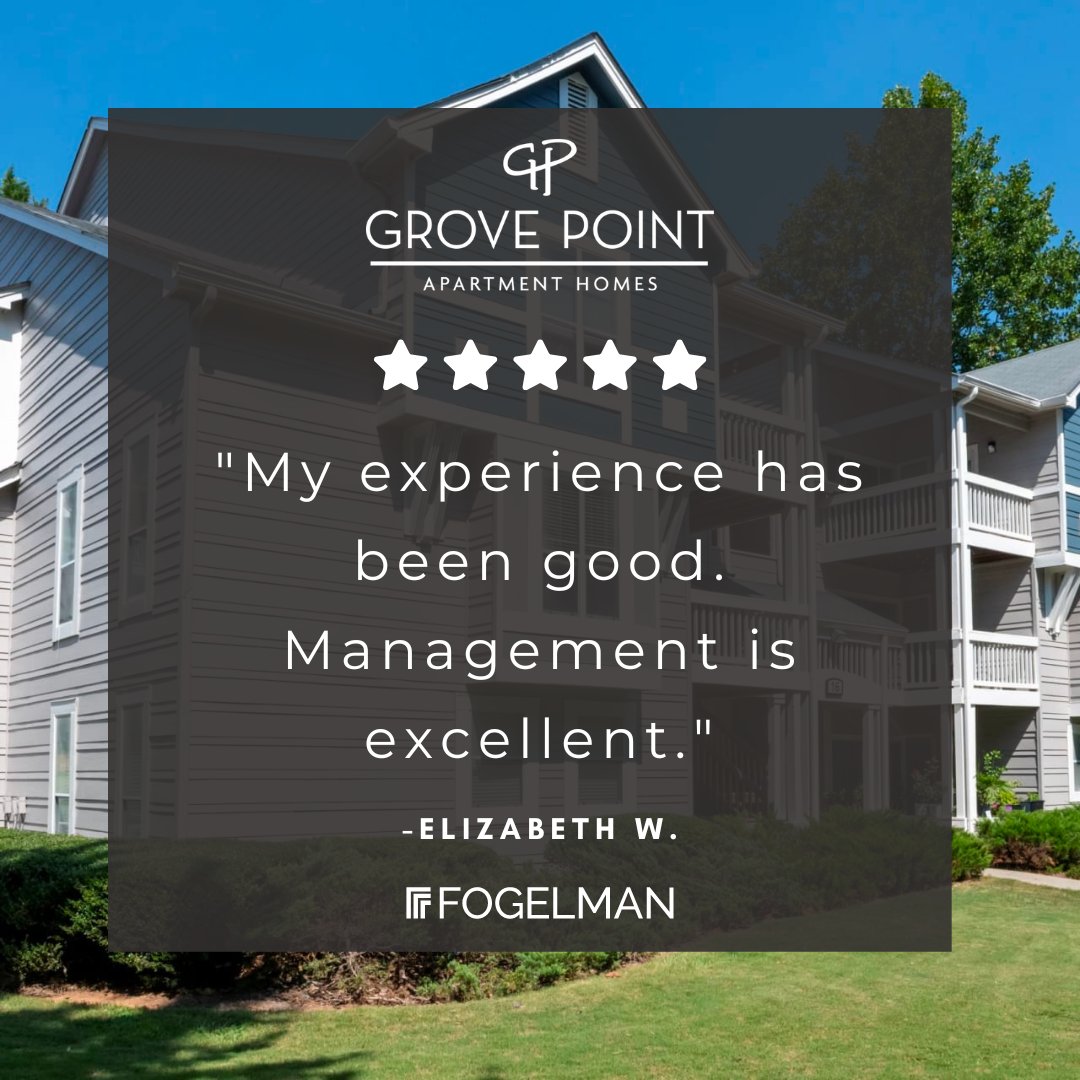 From the impeccable service to the inviting homes we offer, there's an undeniable charm that residents can't get enough of.

Learn how you can join our community by visiting our website.
#GrovePointApartments #NorcrossApartments #NorcrossLiving #NorcrossGA #FogelmanProperties