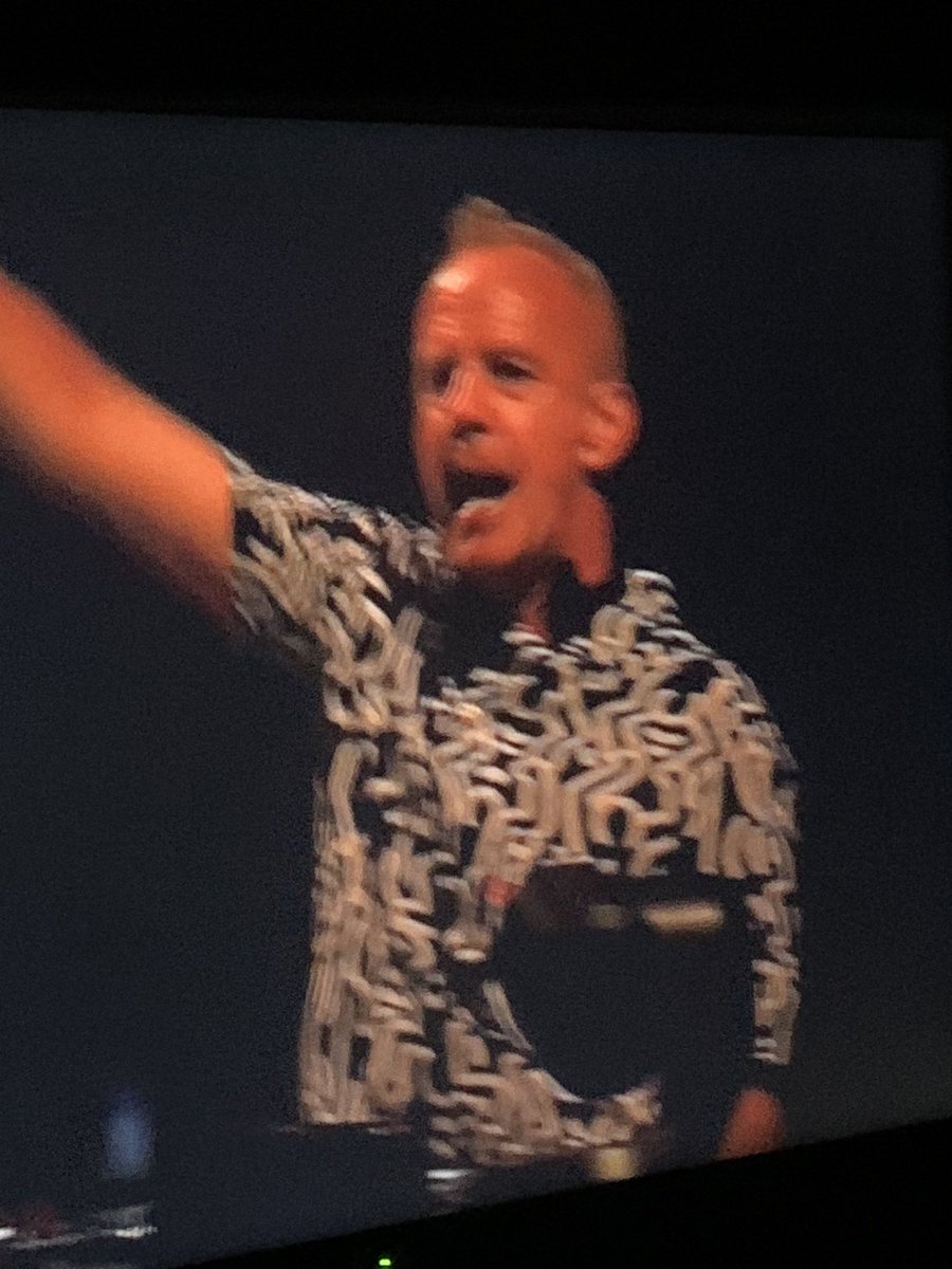 A drunken glance at fat boy slim thought he had a Carlisle away shirt on #cufc #glastonbury