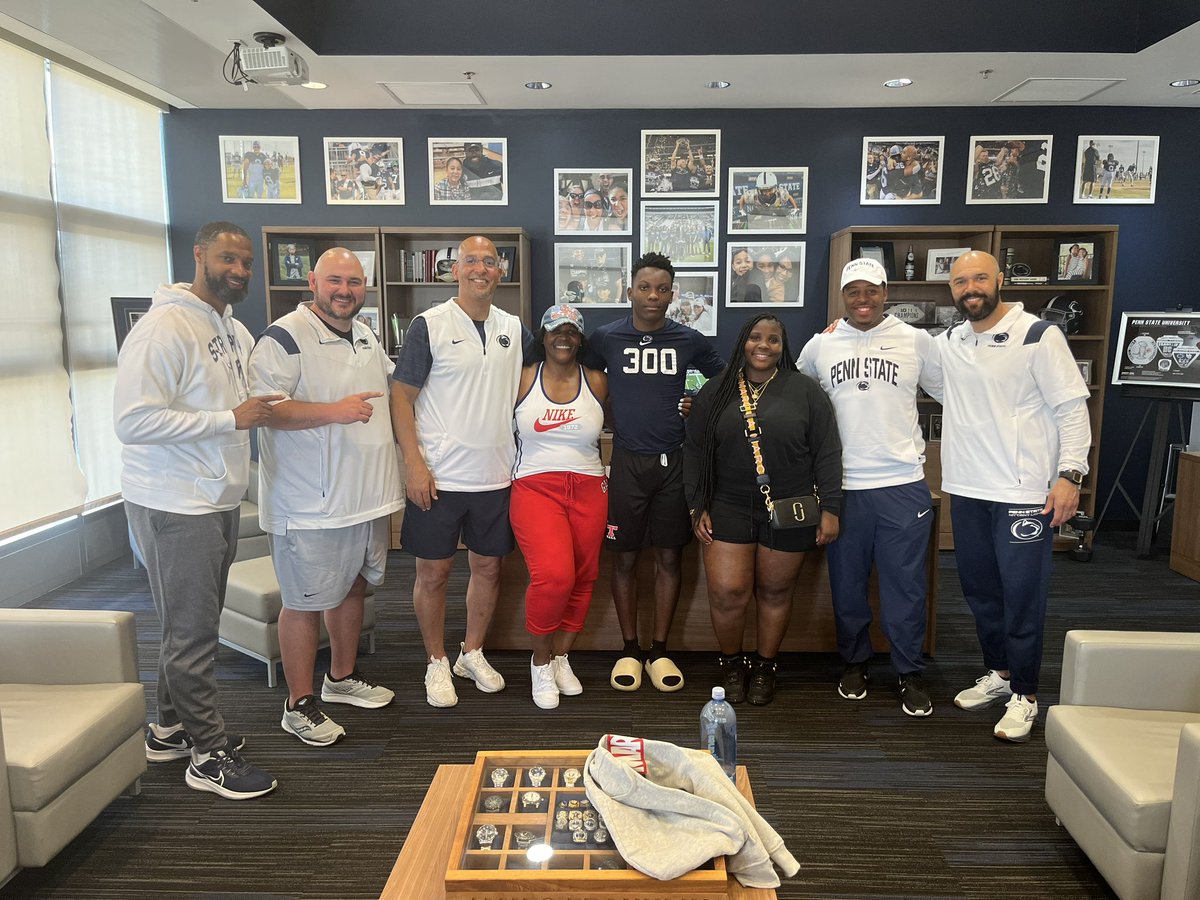 After a great camp I am blessed to receive an offer from Penn State University! @coachjfranklin @CoachTHowle @CalvinLowry @Coach_Elby @coachmhagans @5KeepitR_E_A_L  @SportsByBLinder @EdOBrienCFB @RivalsFriedman @HannaTwpFB #WeAre