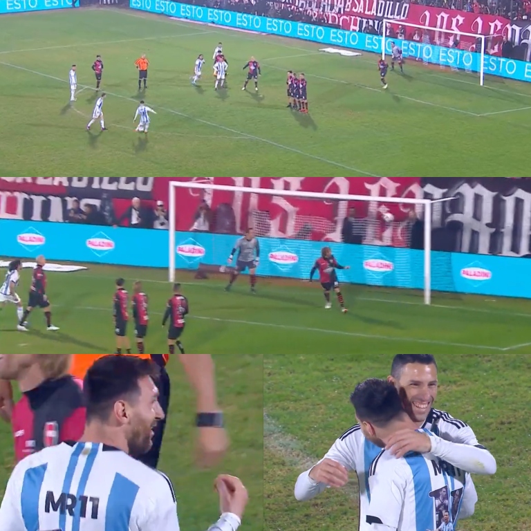InvictosSomos's tweet photo. Y un día, Lionel Messi marcó un GOLAZO DE TIRO LIBRE en El Coloso de Newell's Old Boys. Por primera vez, el GOAT marcó en su cumpleaños. ARTE.