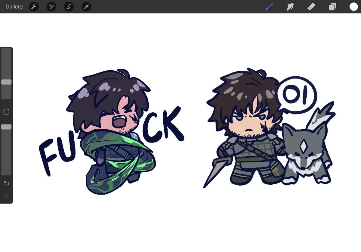 「clive stickers wip… don't worry these ar」|fai @ drawing poopingのイラスト
