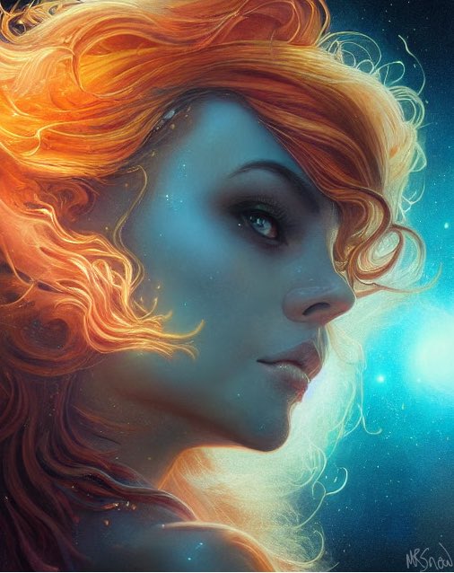 Mrubin2353's tweet image. 2/5 🌋 With piercing eyes and fiery red locks, Pyro controlled the scorching heat of Pyrosis. Her guidance empowered settlers to thrive in this inhospitable realm. #Legends #SolarisAI #goddess