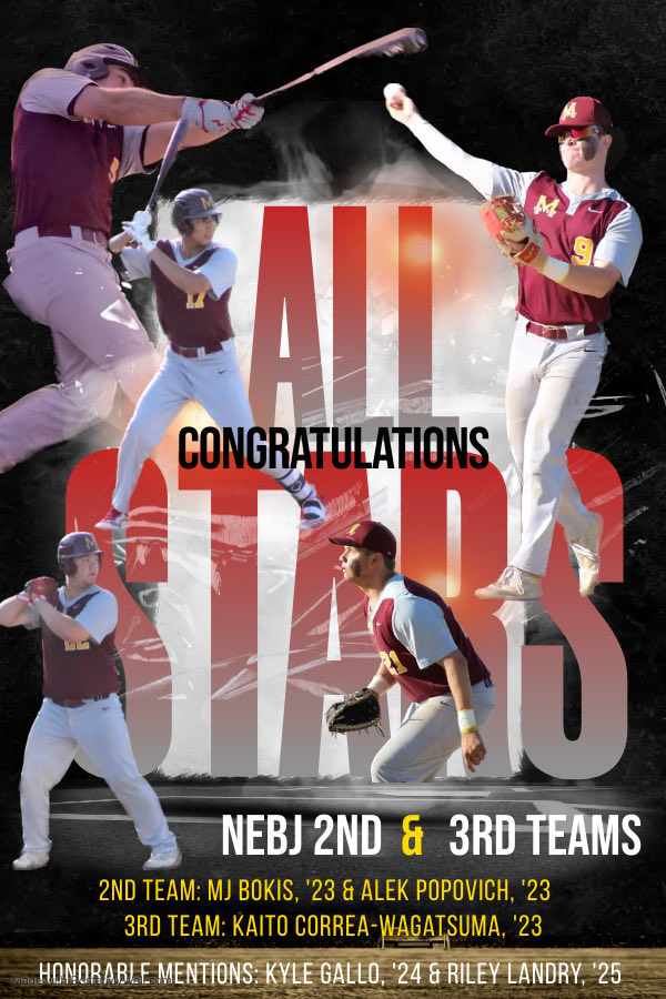 CONGRATS to our Knights named to the All ⁦⁦<a href="/NE_Baseball/">NE Baseball Journal</a>⁩ All-Stars teams. Cap ⁦⁦<a href="/AlekPopovich/">alek popovich</a>⁩ ‘23 &amp; ⁦MJ Bokis⁩ ‘23 both named to the All NEBJ All Stars 2nd team; ace Pitcher K. Correa-Wagatsuma ‘23 named to 3rd team. HM to R. Landry, ‘25 &amp; K. Gallo, ‘24.