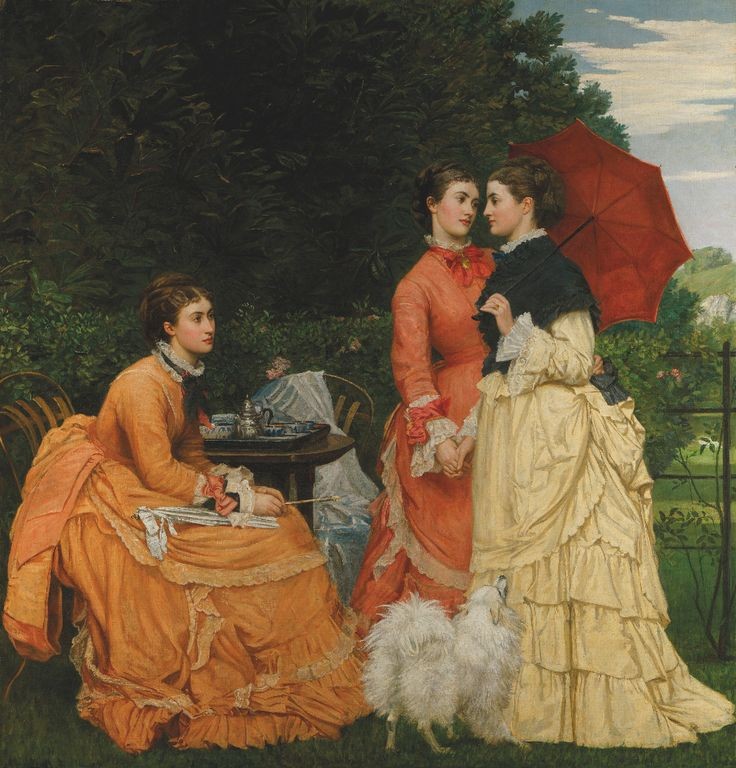 VALENTINE CAMERON PRINSEP
(British, 1838-1904)

Three sisters and their dog