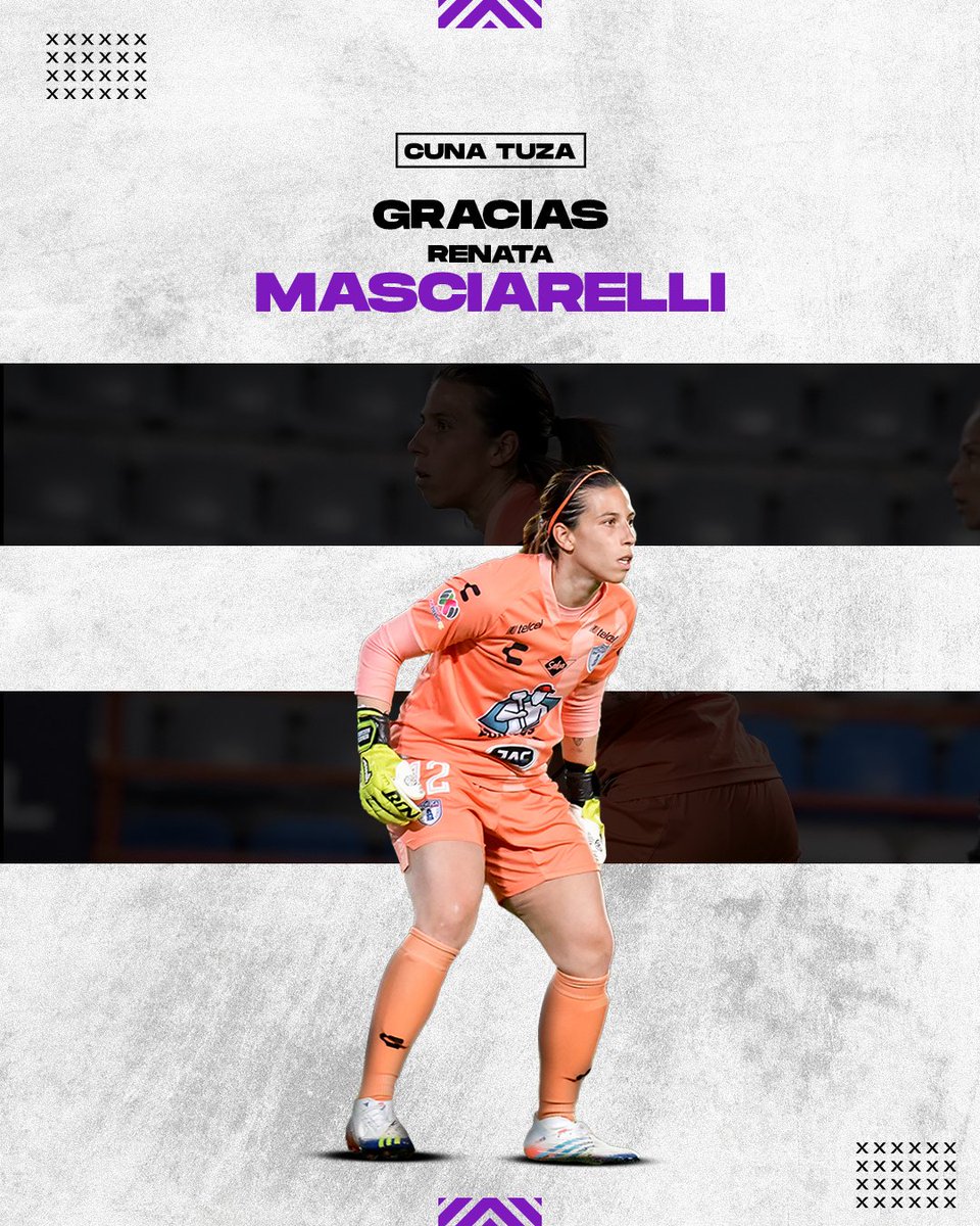 La Arquera 🇲🇽 Renata Masciarelli es Baja de las Tuzas.
#CunaTuza #vamoslastuzas💜