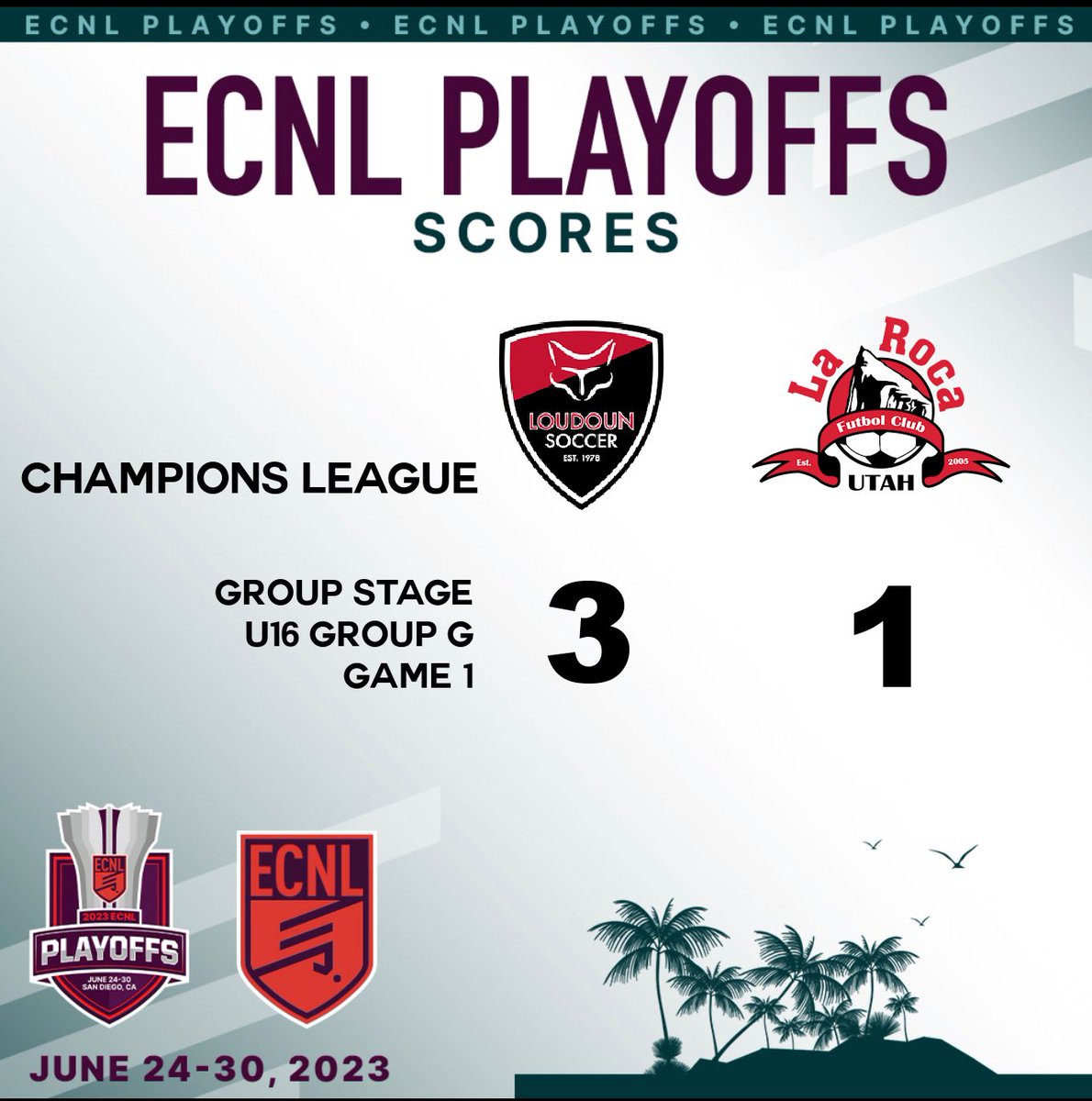 Day 1 ✅ 
Great match vs La Roca resulting in a 3-1 win!

⚽️ ⚽️ Nariah Goldman
⚽️ <a href="/EmilyMarlovits/">Emily Marlovits - 2026 - ob/winger/midfielder</a> 
🅰️ <a href="/LeahAnand23/">Leah Anand</a> 
🅰️ <a href="/maleeyamartin/">Maleeya Martin</a> 

<a href="/TheSoccerWire/">SoccerWire</a> <a href="/ImCollegeSoccer/">College Soccer Truth ™</a> <a href="/ImYouthSoccer/">ECNL/GA/Recruiting/College Soccer</a> <a href="/loudounsc/">Loudoun Soccer</a> <a href="/ECNLgirls/">ECNL Girls</a> <a href="/TopDrawerSoccer/">TopDrawerSoccer</a> <a href="/PrepSoccer/">Prep Soccer ⚽️</a>