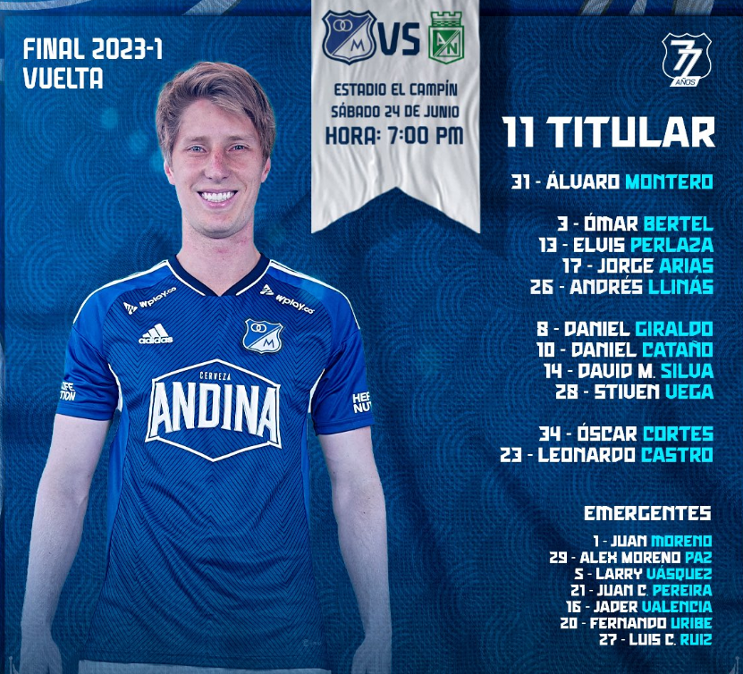 W Radio Colombia on Twitter "DeportesW Este es el once titular de