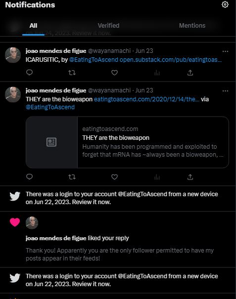 EatingToAscend's tweet photo. Retweet if you see this: apparently my tweets are allowed only 1 view. This has been going on for years, but the stranglehold is now DOWN TO ONE VIEW ALLOWED. https://t.co/YClTS20870
