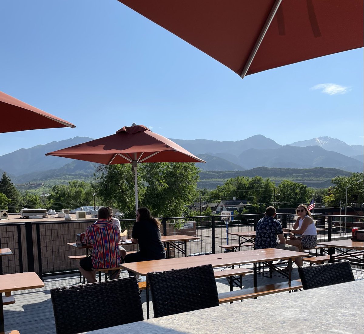 Is there a better patio in town than OCC Brewing’s rooftop?
I can’t think of one.
(View is better than my photo.)