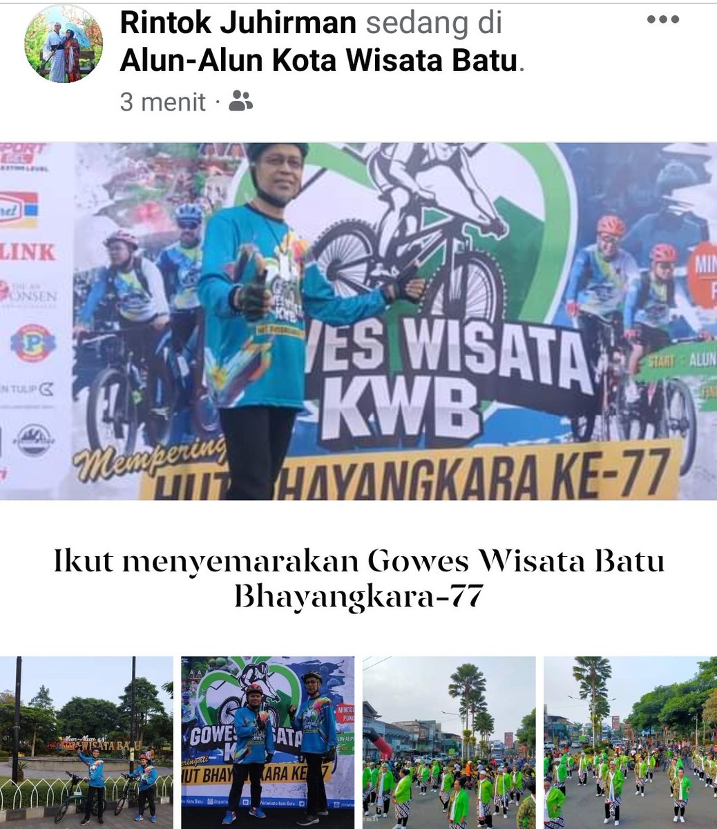 Gowes pamungkas sebelum purna tugas di Malang