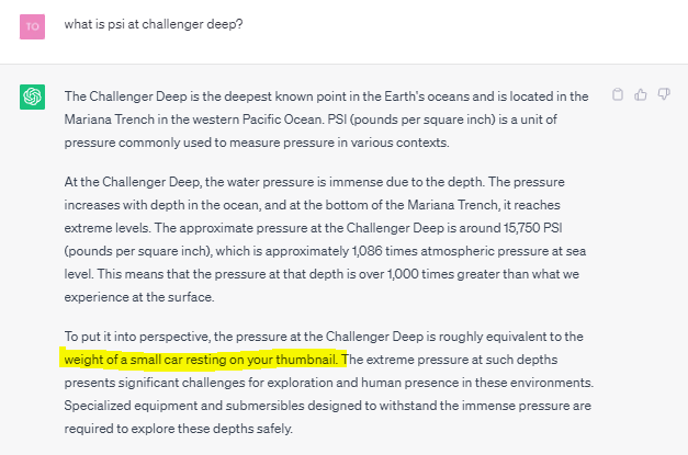princes59895830's tweet image. #Lessons learned, #missingsubmarine  #missingsub 18-June-2023

To compare:
Aerospace structures undergo stress when pressure drops from 14psi to 0psi.

Subs undergo stress when pressure rises from 14psi 
to 183 psi (@ 129 m)
to 6,000psi (@ 3,800 m)  
to 16,750psi (@ 10,932 m)