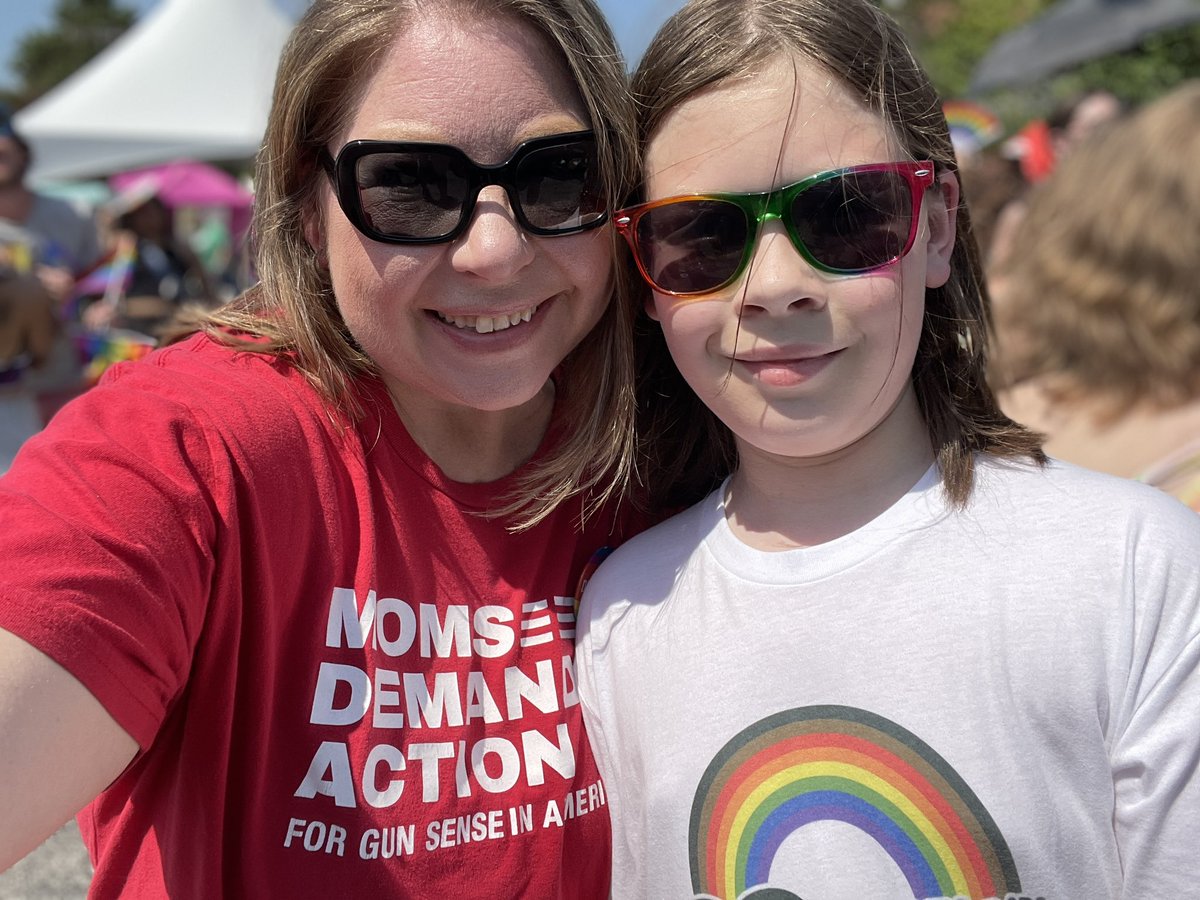 Proud to join @MomsDemand at @nwaequality’s Pride parade in Fayetteville again this year. Thanks Mayor Jordan for joining us! #DisarmHate #MomsAreEverywhere  #ARLeg