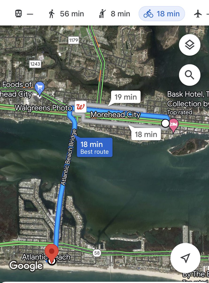 JoanCLyons's tweet photo. @Amtrak From Morehead City’s Train Station I’d hop off with my bike and bike to the beach. Instead of sitting in a car for hours for leisure, I’d much rather sit on a bus, or in a train car (as I’m sure would most). https://t.co/u7ulRuWsbS