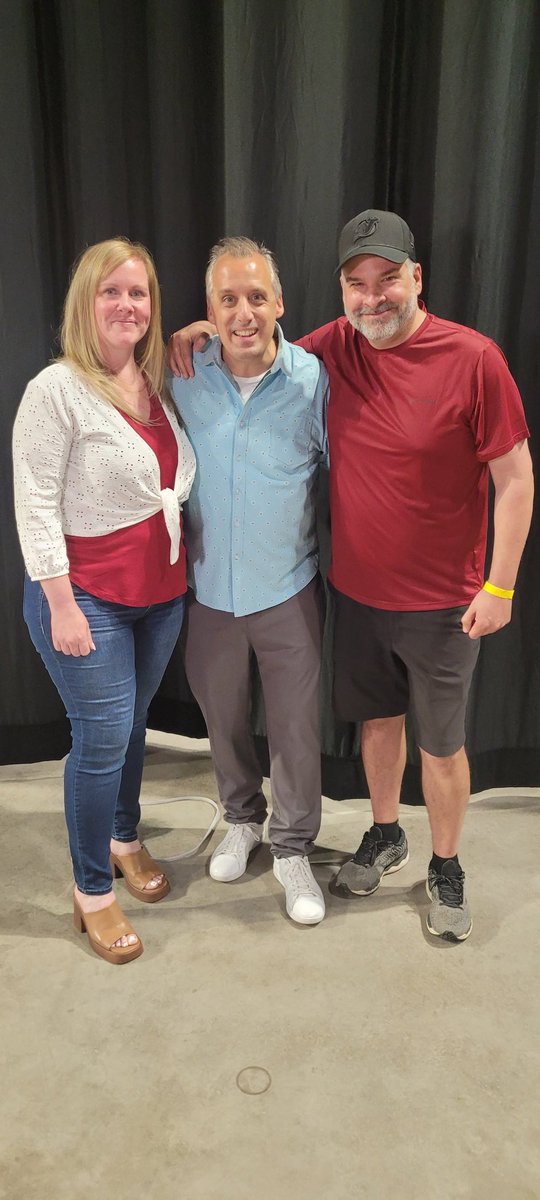 @BQQuinn @SalVulcano @jamessmurray  We hope u guys  follow @Joe_Gatto and @Jiggycomedy and comesee us in Moncton, NB! Q, I've even got my @NJDevils hat on! #ImpracticalJokers #JoeGatto #Jiggy #standupcomedy #GreatShow