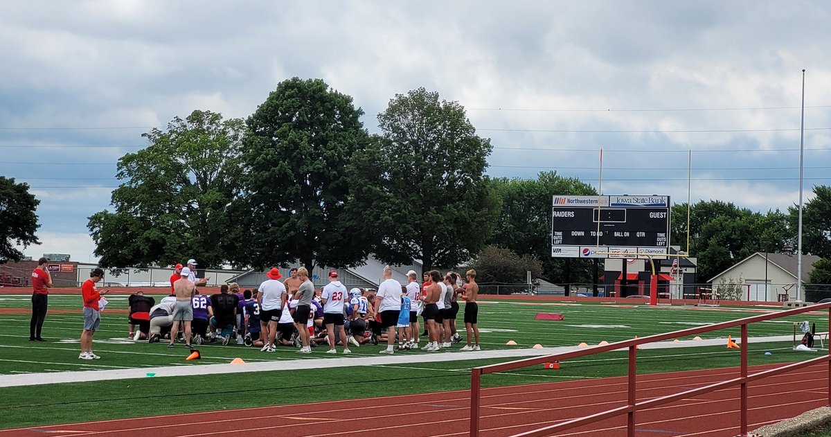 Had a great camp today at Northwestern! <a href="/nwc_fb/">Northwestern College Football</a> Thanks for the invite! <a href="/coachmmmcc/">Matt McCarty</a> <a href="/JFakkema80/">Josh Fakkema</a>