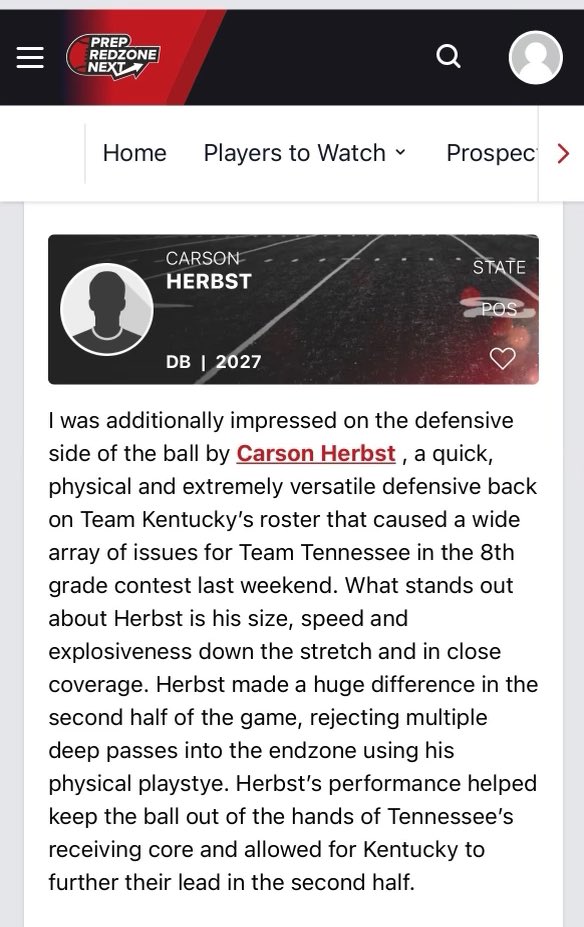 Thank you <a href="/PrepRedzoneNext/">Prep Redzone 𝙉𝙀𝙓𝙏 🏈</a> for the passage. 
<a href="/NCSA_Football/">NCSA_Football</a> <a href="/ncsa/">NCSA College Recruiting</a> <a href="/CoachDHernandez/">Coach Daniel Hernandez</a> <a href="/MCentral_FB/">Madison Central Football</a> <a href="/PlayBookAthlete/">PLAYBOOK ATHLETE</a> <a href="/WKURecruiting/">WKU Football Recruiting</a>