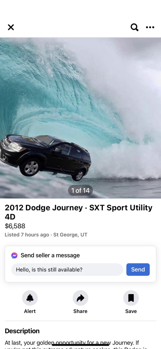 maxawoodward's tweet photo. I’m living for this Facebook marketplace car listing https://t.co/IcWxjgjDs0