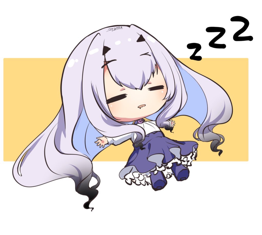 fairy knight lancelot (fate) 1girl solo long hair chibi zzz closed eyes long sleeves  illustration images