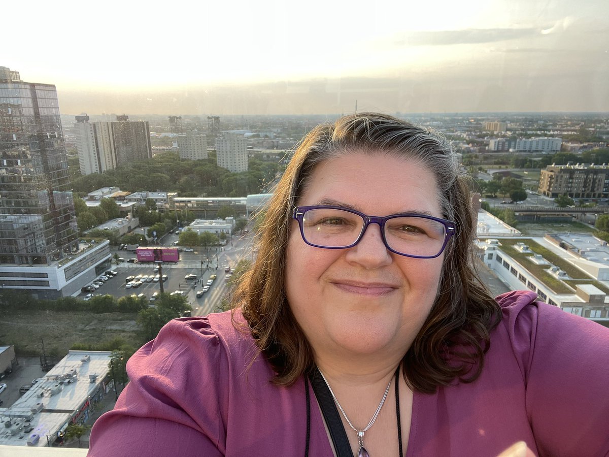 jtokeefe's tweet photo. Thank you @BakerandTaylor for this lovely party with a fantastic view! I even managed to take a decent selfie. #ALAAC2023 https://t.co/hRCv90c2AY