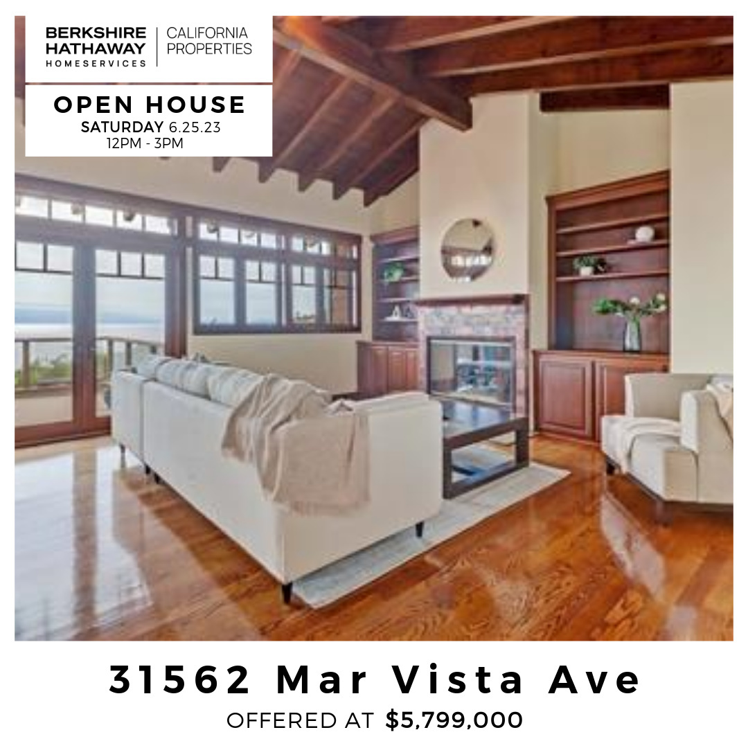 OPEN HOUSE TOMORROW -
SATURDAY, JUNE 24, 2023
12PM - 3PM

3 bed | 3 bath
3,454 sf
$5,799,000

Breathtaking views at 'Montage de la Sur' Estate - California craftsman style architecture and nature inspired element.s

Kristine Torrance
Berkshire Hathaway Homeservices California...