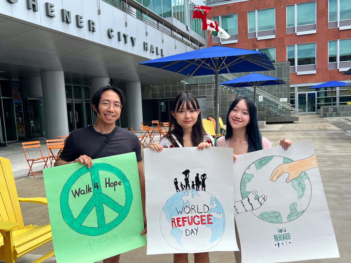 Happy to join our local community at @CityKitchener’s #CarlZehrSquare today to bring greetings at the annual @WR_CCORIC #WalkWithRefugees to mark #WorldRefugeeDay. Thank you to all who came to support those in our community who immigrated here as refugees! #DiversityIsOurStrength