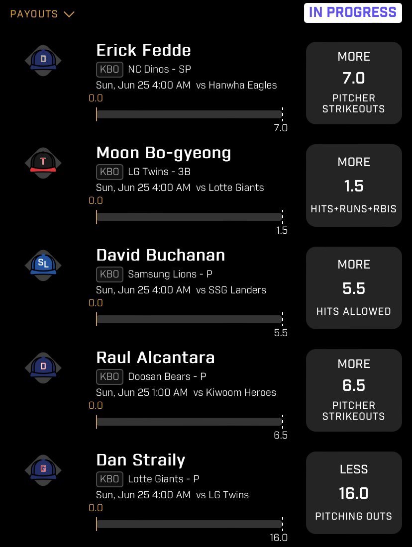 Here’s what I’m liking for tonight 

#kbo #GamblingTwitter