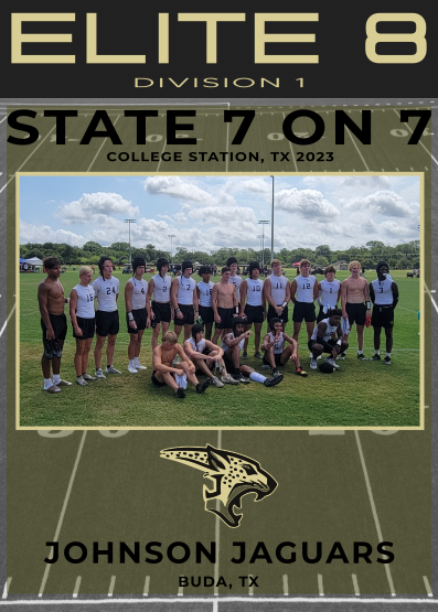 So proud of our team! Awesome job this weekend finishing in the top eight at the State 7 on 7 tournament in College Station. <a href="/stevehoffman74/">Steve Hoffman</a> <a href="/CoachCarlin/">Sam Carlin</a> <a href="/BudaJagsFB/">BudaJagsFootball</a> <a href="/dctf/">Dave Campbell's Texas Football — TexasFootball.com</a>