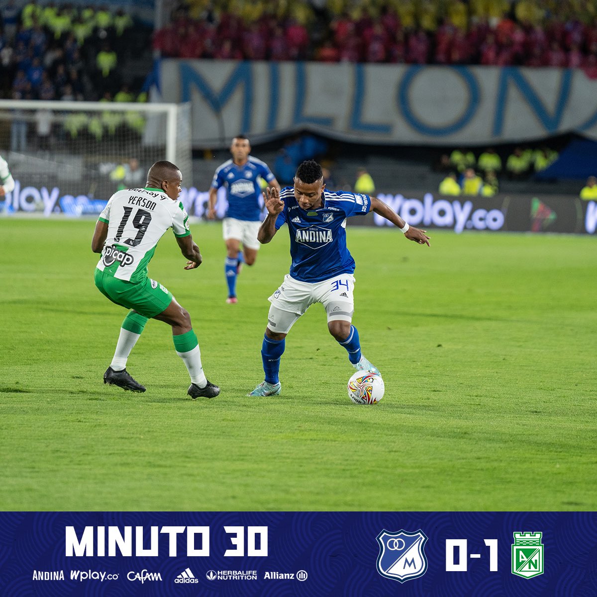 MillosFCoficial's tweet photo. ⏱️30’ Gol de Nacional.

🔵⚪️ MFC 0️⃣ - 1️⃣ NAC🟢⚪️ https://t.co/M6qQdSIvoE