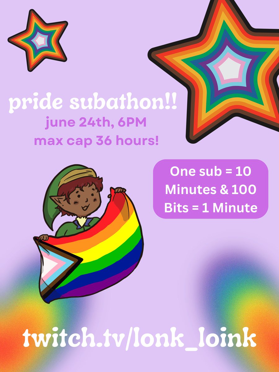 lonkloink's tweet photo. hey yall my subathon is happening today at 6PM PST (which is in less than 30 minutes!!) so pop by because it'll be super cool and fun :) https://t.co/L0zovEzHPj