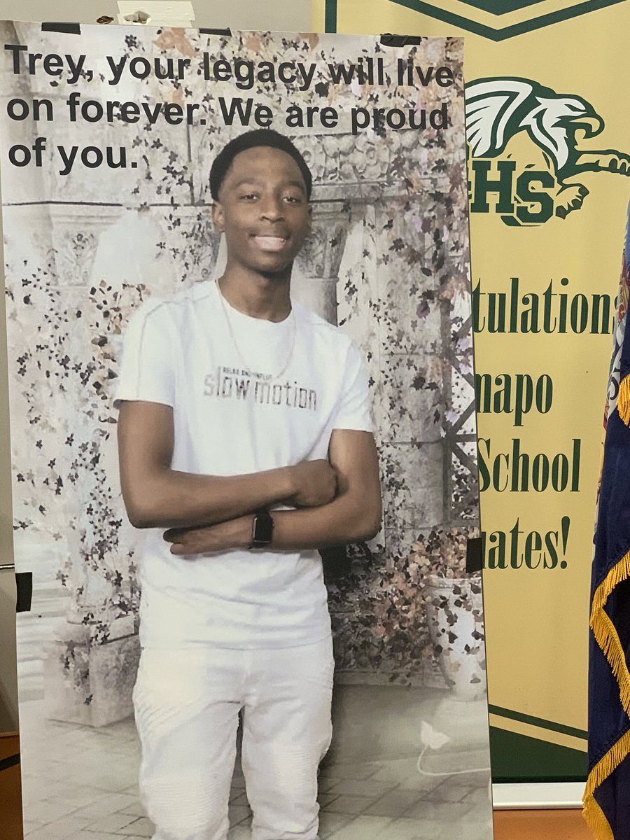 During Ramapo High School’s Graduation, we granted an Honorary Diploma to Tryneal  Cineus, an Ivy League bound student &amp; great athlete who was senselessly shot and killed this year. His gracious parents gave two students scholarships in his honor. Everyone cried. #EndGunViolence