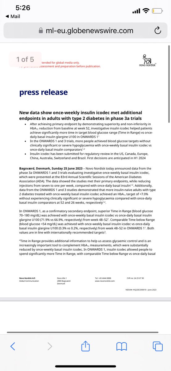 RodolfoJGalindo's tweet image. Get ready for weekly insulin. 
Weekly and oral dual incretins. 
Great history for NPH (for now) 
#icodec
#ada2023 
#ADAMER 

@novonordisk @novonordiskus